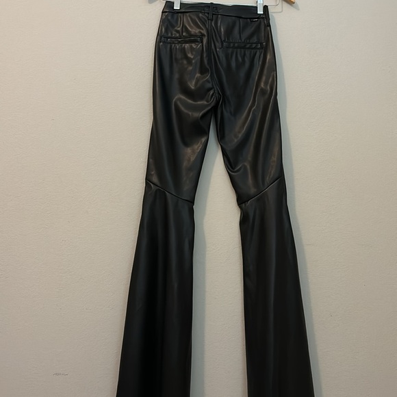 MOTHER The Super Cha Cha Prep Hell Faux Leather Flare Pants 24 - Picture 9 of 15